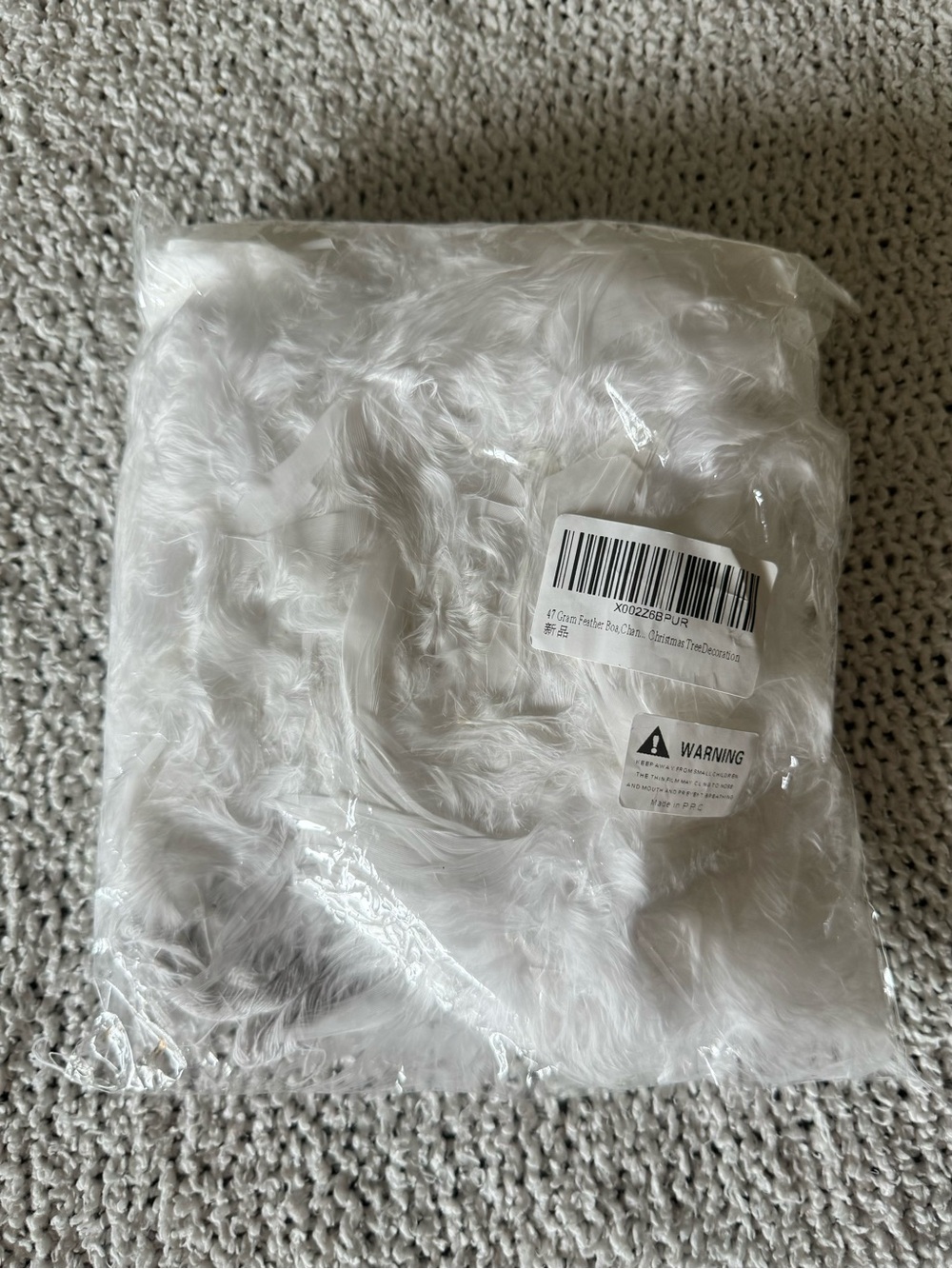 White Faux Feather Boa - Soft Holiday Accent